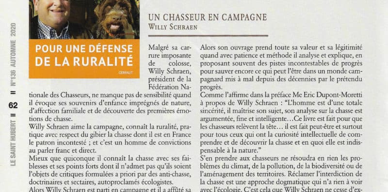 article W. Schraen Un chasseur en campagne