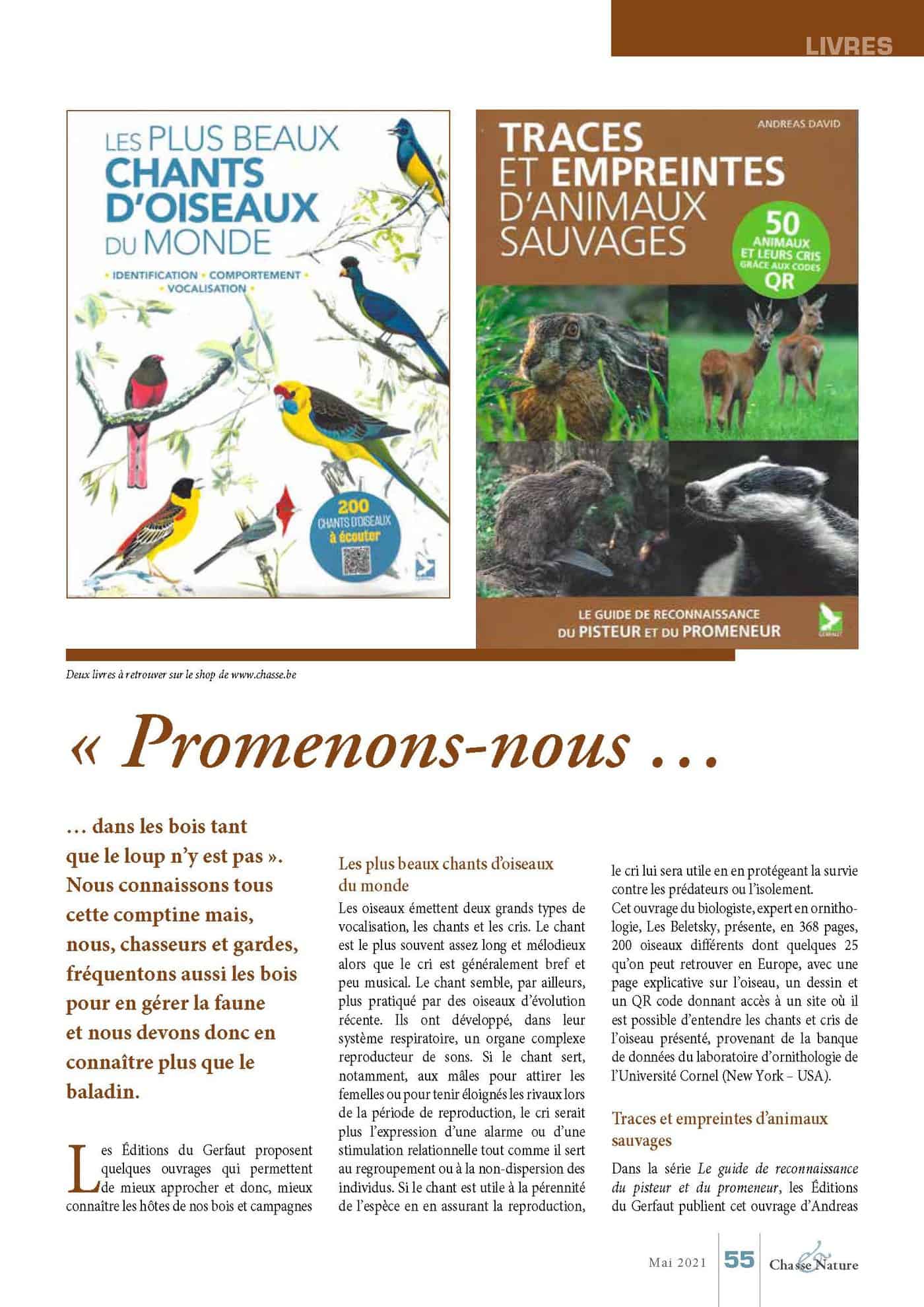 chasse nature article editions du gerfaut 1