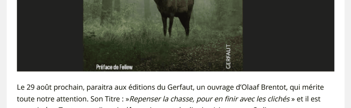 Un ancien anti chasse sort un livre argumentaire pour défendre notre passion Chassons.com