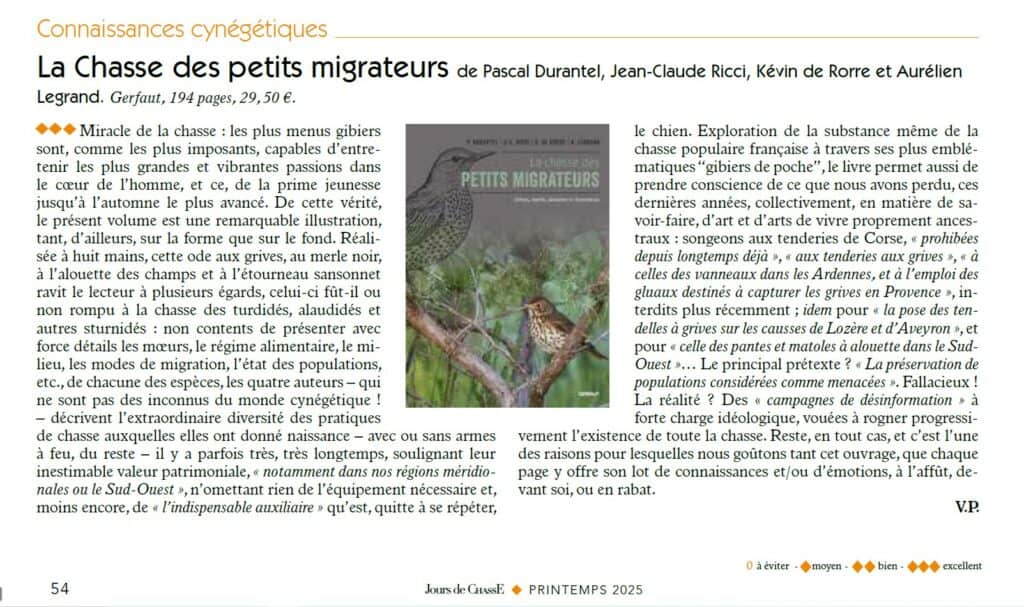 Revue de presse - La chasse des petits migrateurs