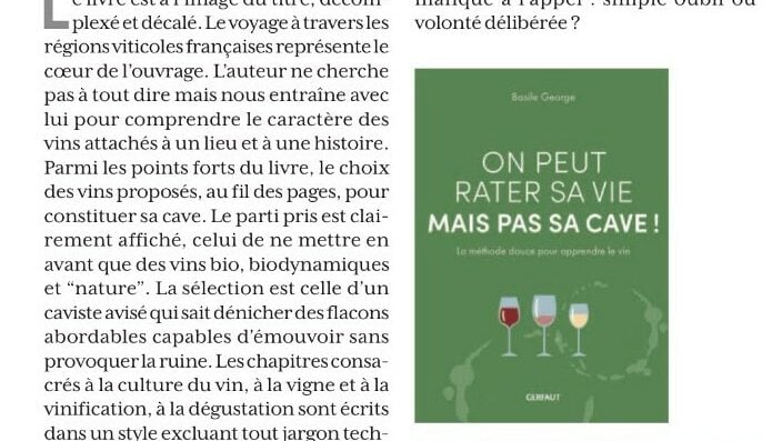 On peut rater sa vie mais pas sa cave