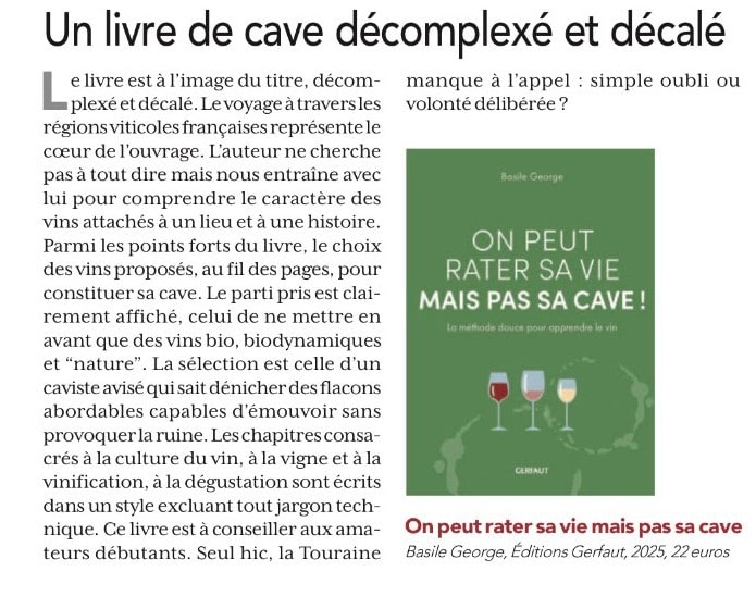 on peut rater sa vie mais pas sa cave